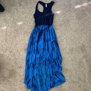 Blue High Low Dress
